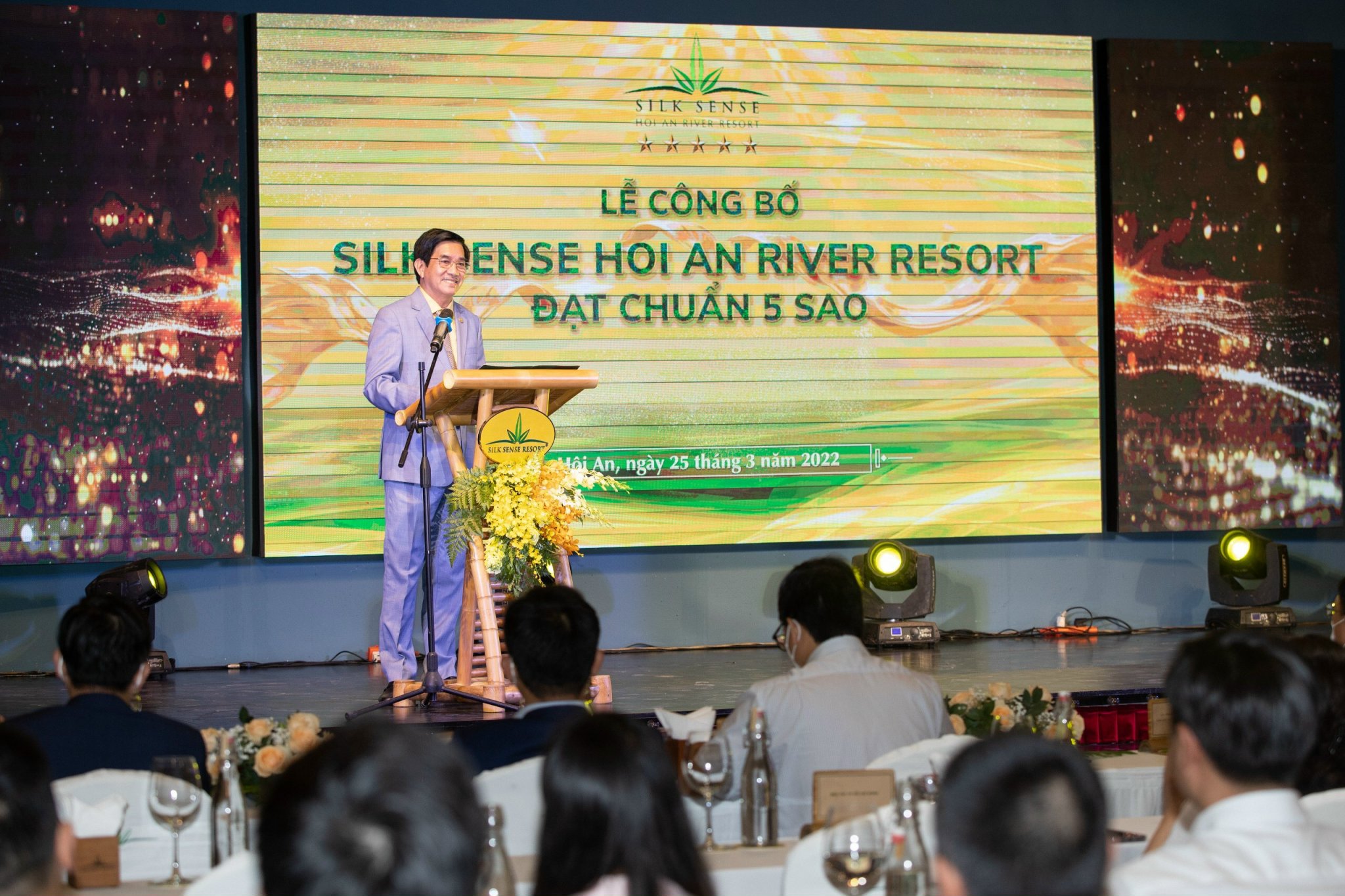  Chủ tịch Hội đồng quản trị Công ty TNHH MTV Á Đông Villas Trần Thái Do phát biểu tại Lễ công bố khách sạn Silk Sense đạt chuẩn 5 sao